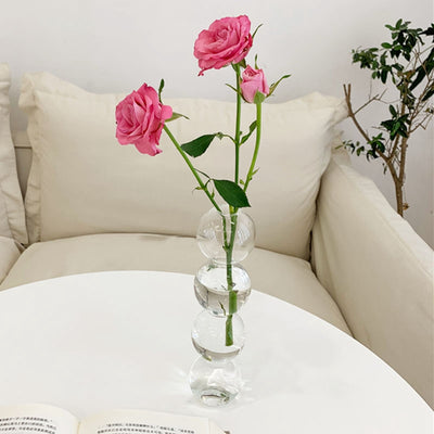 CRYSTAL GLASS BUBBLE VASE