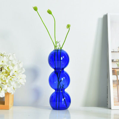CRYSTAL GLASS BUBBLE VASE