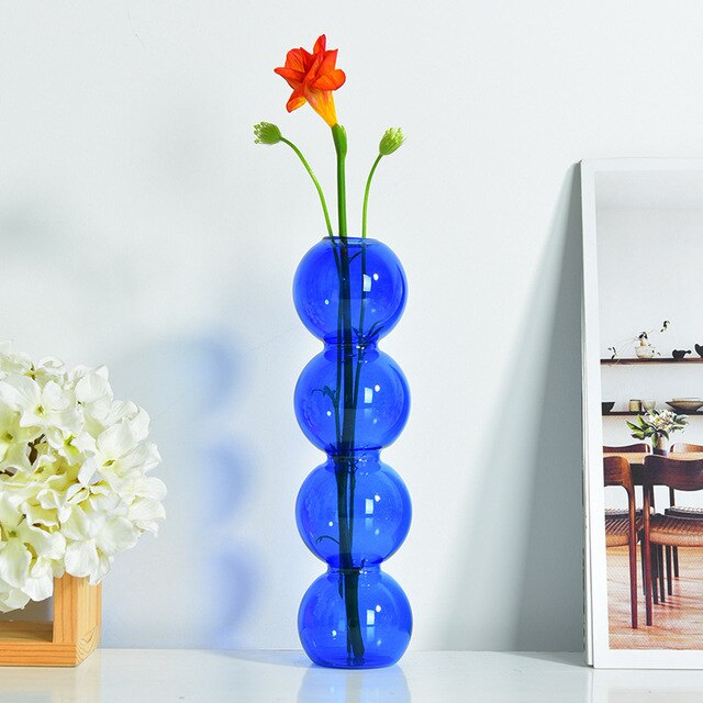 CRYSTAL GLASS BUBBLE VASE