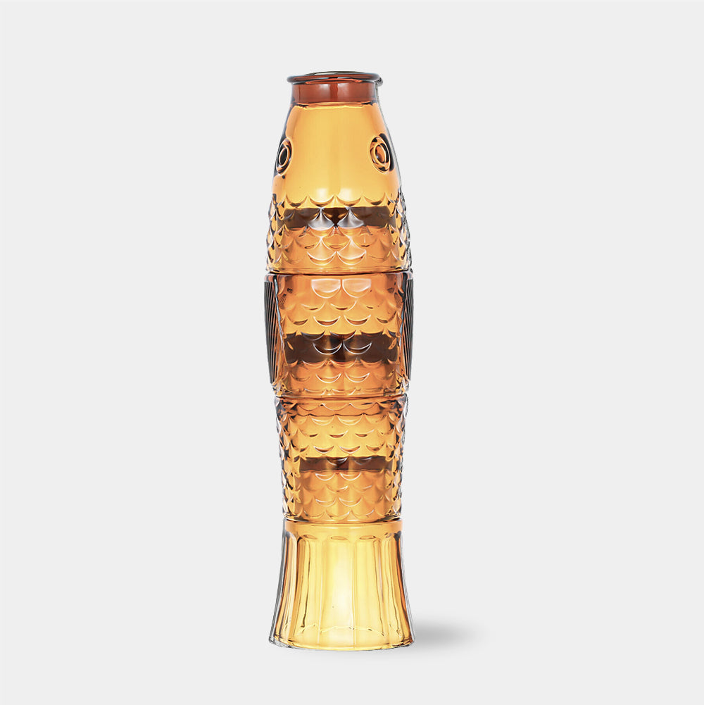 COLORED KOI FISH-SHAPED GLASS CUP SET