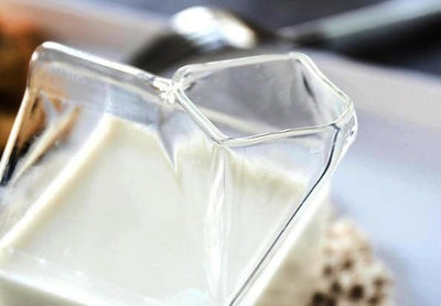 MINI GLASS MILK CARTON CUP